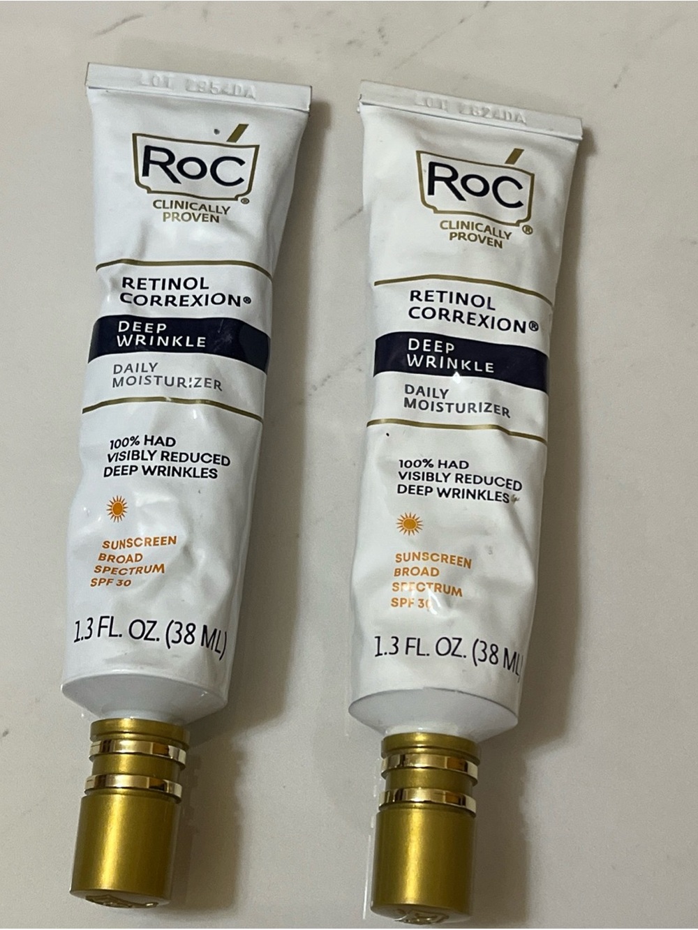 ROC Retinol correxion deep wrinkle daily moisturizer with SPF 30  2 pack